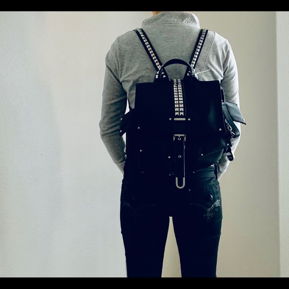 Sold NEW Michael Kors Black Stud Backpack - Picture 6 of 8